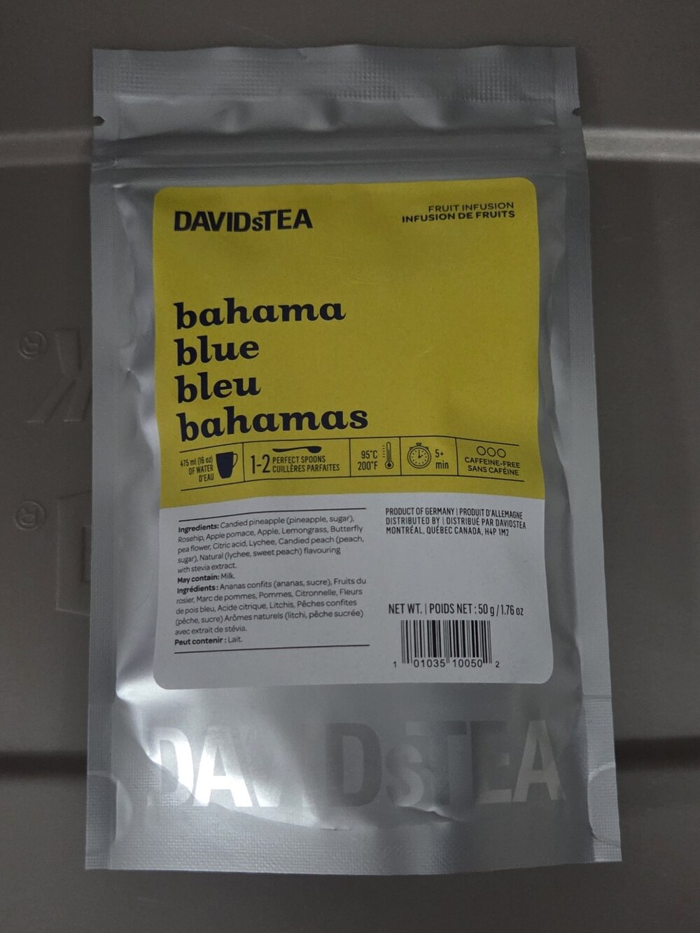 2/$20 New! Sealed! Davidstea BAHAMA BLUE Loose Leaf Tea 50g Davids Tea